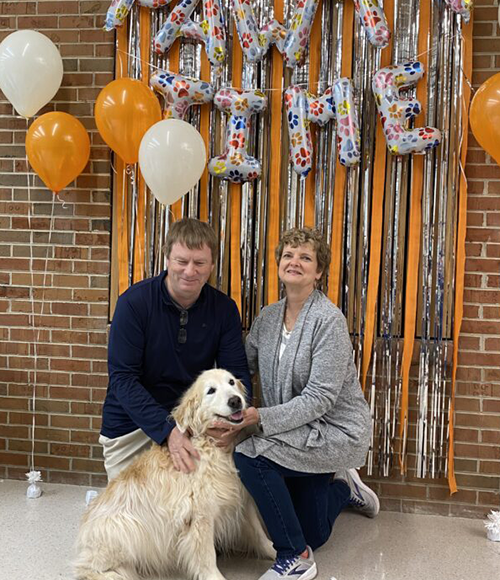 Celebration of life with owners and pets.