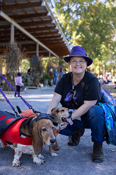 A contestant in the Howl-O-Ween.