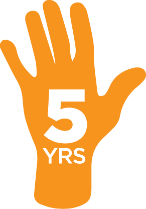 Establish a pledge has a hand with a 5 yrs showing.