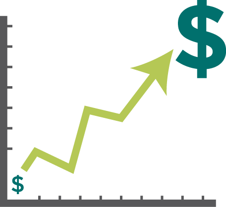 Give stock logo image with dollar sign at edge.