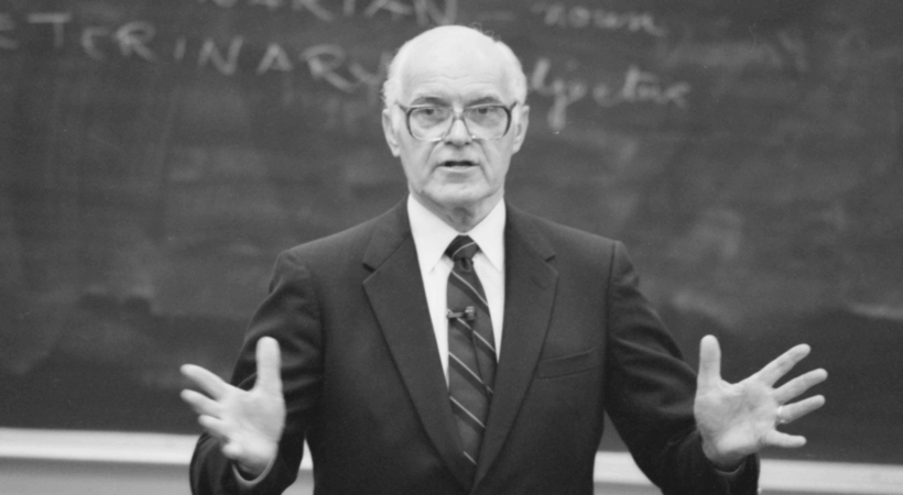 Dr. Armistead teaches the proper pronunciation of “veterinarian” and “veterinary” to students in the early years of UTCVM.