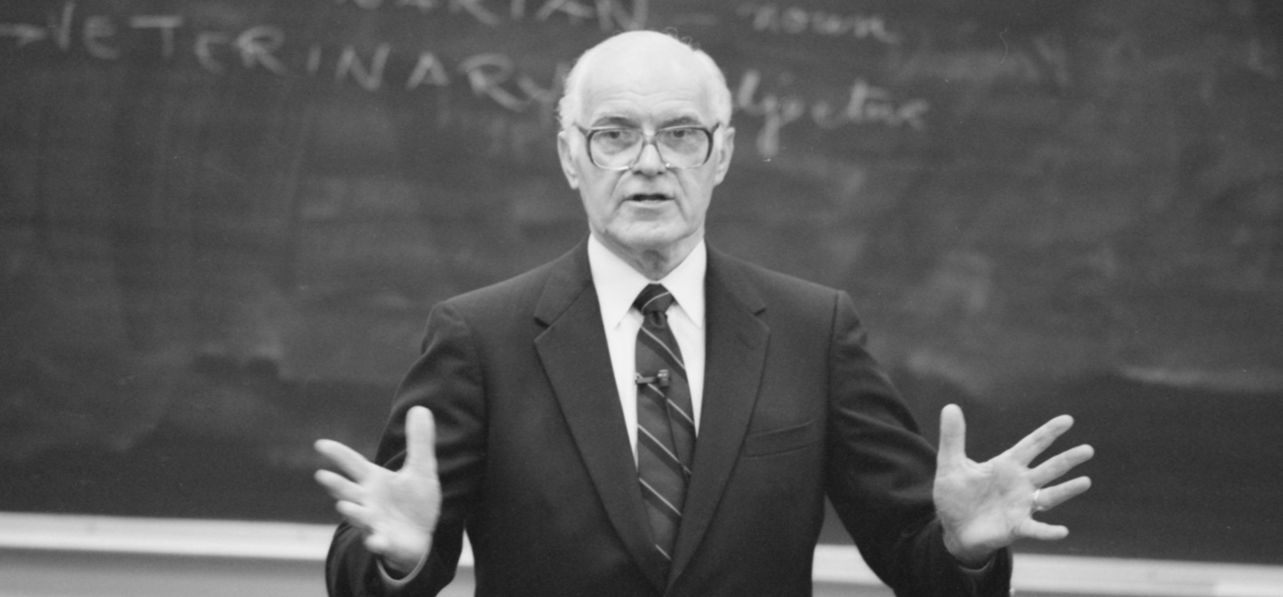 Dr. Armistead teaches the proper pronunciation of “veterinarian” and “veterinary” to students in the early years of UTCVM.