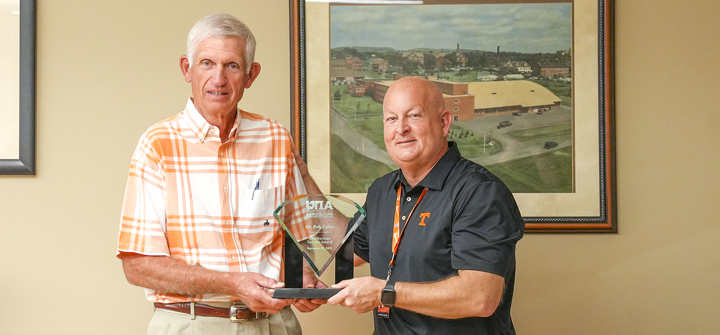 For 2023, UTIA is presenting its Meritorious Service Award to Dr. Robert Barry (Bob) Coley, a veterinarian and beef cattle producer from New Market, Tennessee.