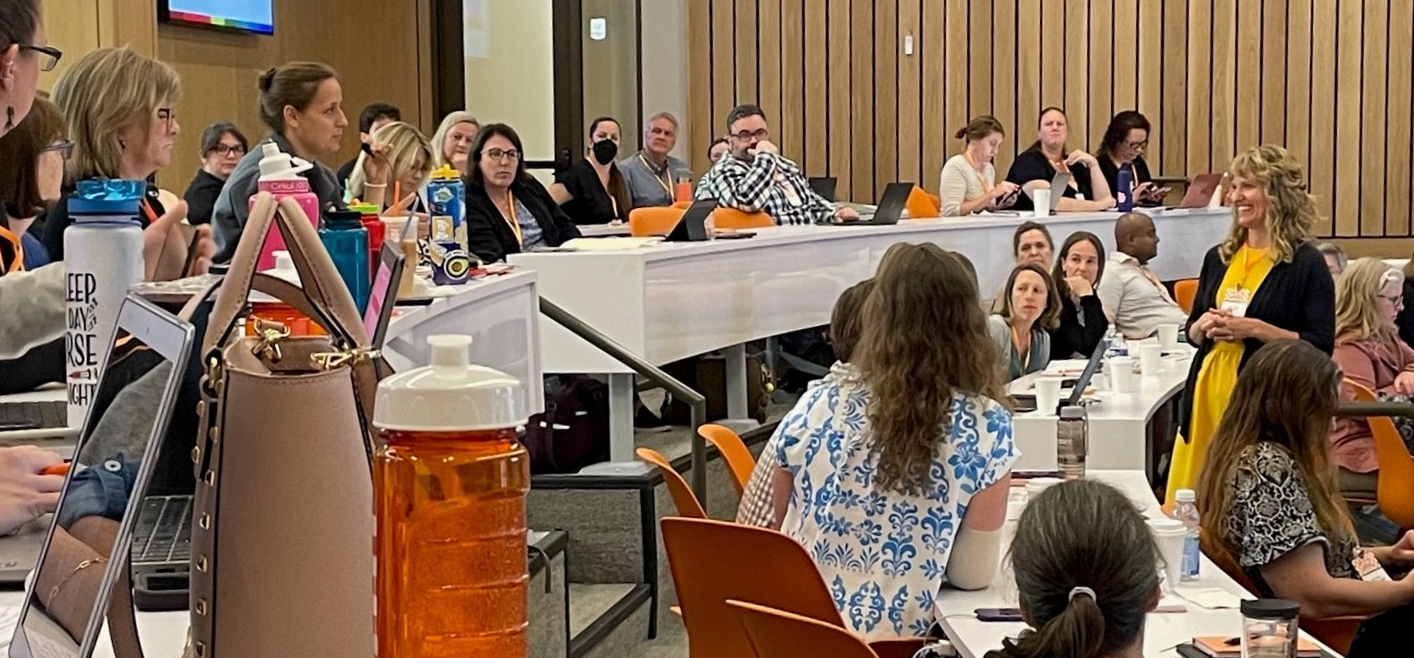 Conference participants engage with facilitator Dr. Katie Sheats, a presenter from North Carolina State University College of Veterinary Medicine.