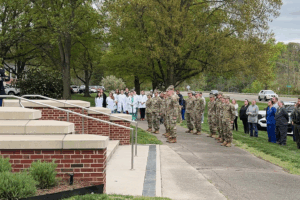 A final salute to Layka a military working dog.