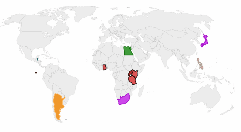Outreach map shows all the places that UTCVM is.