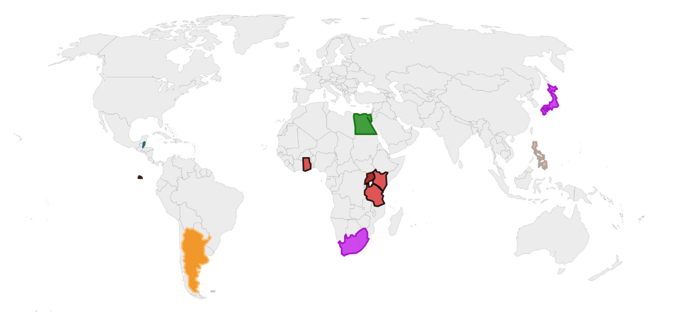 Outreach map shows all the places that UTCVM is.